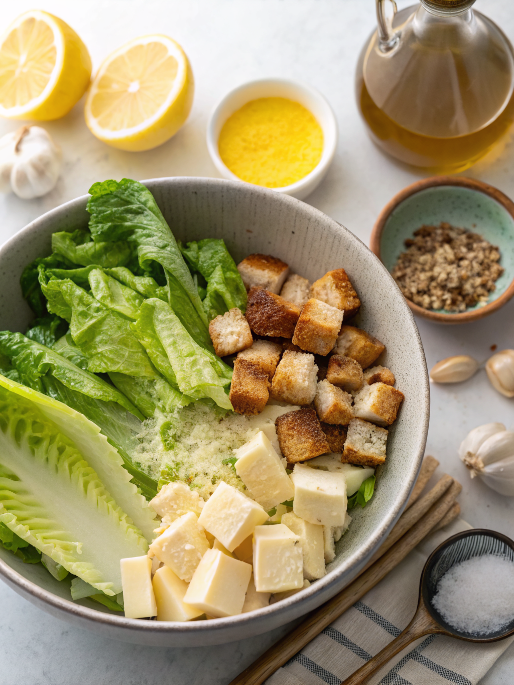 Homemade Caesar Dressing ingredients